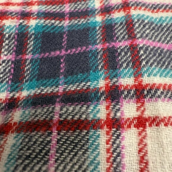 EUC Women's AMERICAN EAGLE Patchwork Super Soft Flannel Button Down | Size L - Picture 5 of 11